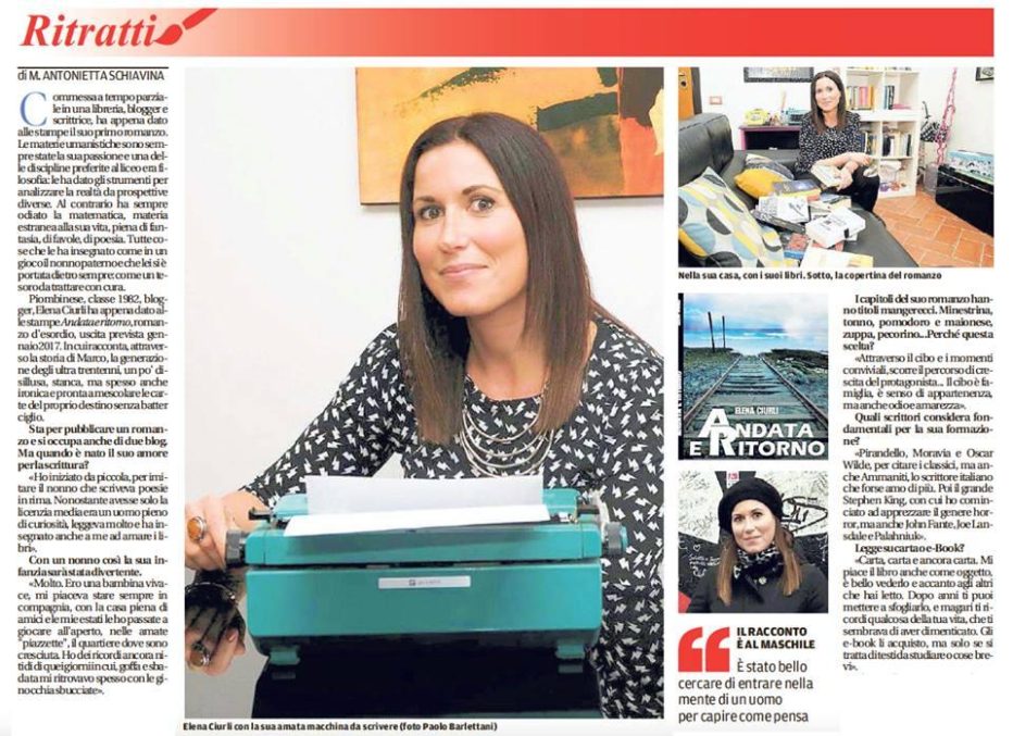 Andata e ritorno, esordio della blogger Elena Ciurli